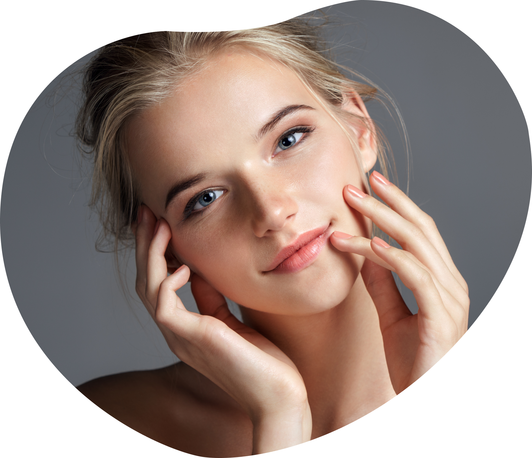 Female with clean and smooth skin after using Icelandic Volcano AHA Face & Body Scrub by REK Cosmetic