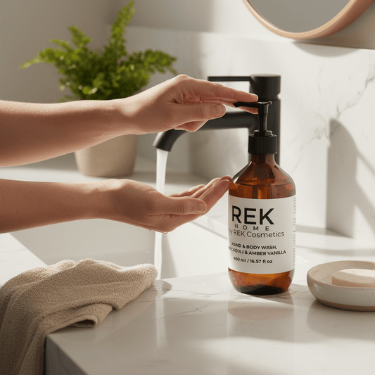Patchouli & Amber Vanilla Hand & Body Wash | Luxury Clean Beauty by REK Cosmetics
