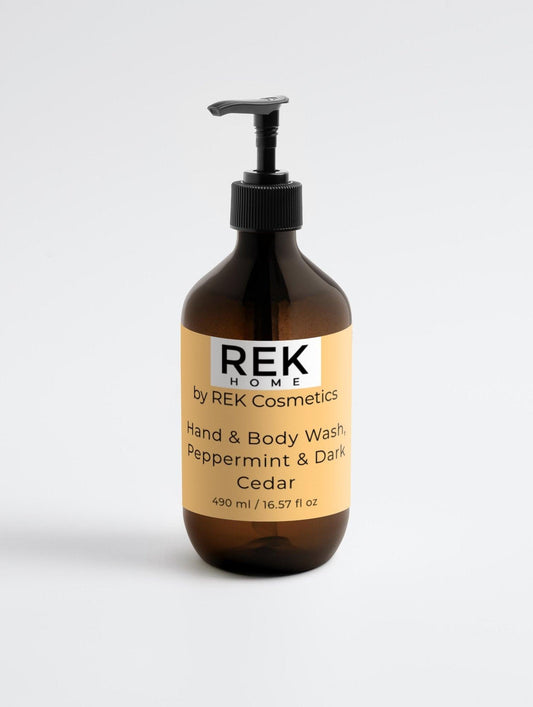 Peppermint & Dark Cedar Hand & Body Wash | Luxury Clean Beauty by REK Cosmetics