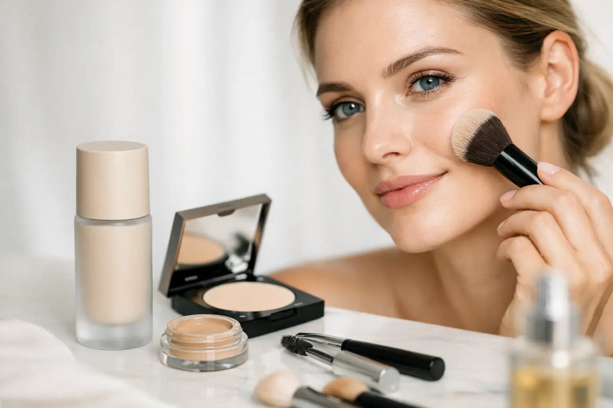 Sensitive Skin Makeup Routine Example