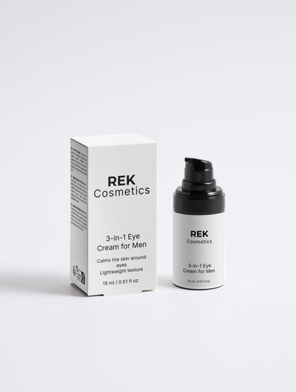 3 - in - 1 Eye Cream for Men – Anti - Aging & Hydrating | Luxury Clean Beauty by REK Cosmetics