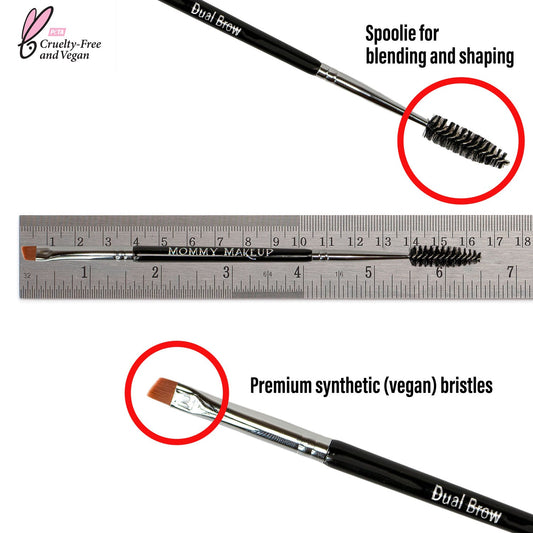Dual-Ended Eyebrow Makeup Brush for Defined Brows