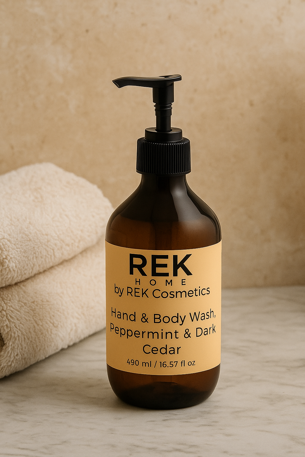 Hand & Body Wash, Peppermint & Dark Cedar