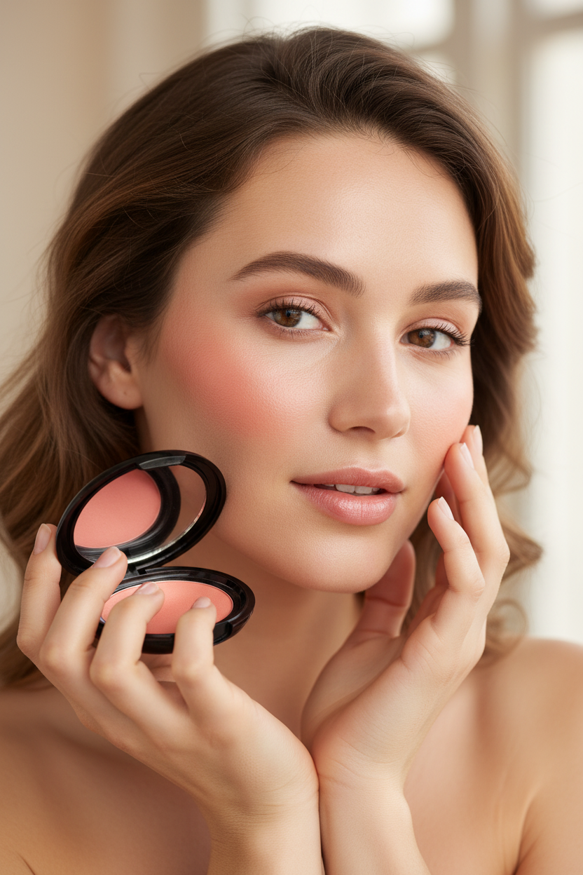 Allure Blush Applied on Cheeks