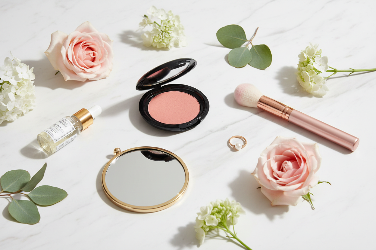 Allure Blush Flatlay