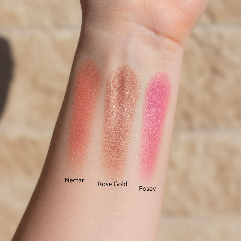 Baked Blush Swatches - All Three Shades