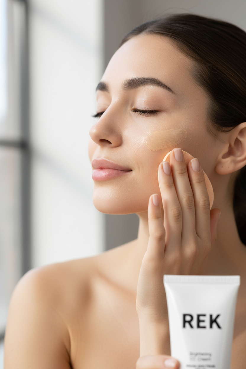 Brightening CC Cream Application