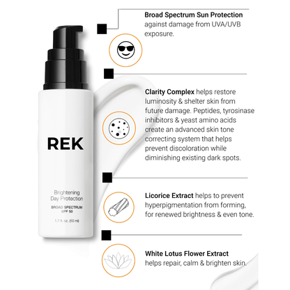 Brightening Day Protection – Daily Brightening SPF Moisturizer | REK Cosmetics | Luxury Clean Beauty by REK Cosmetics