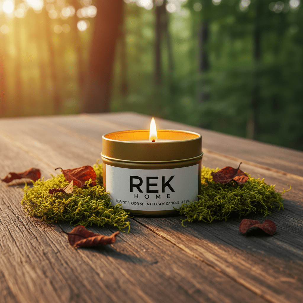 Forest Floor Soy Candle | Luxury Clean Beauty by REK Cosmetics