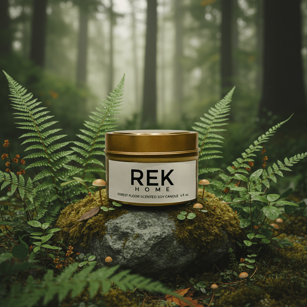 Forest Floor Soy Candle | Luxury Clean Beauty by REK Cosmetics