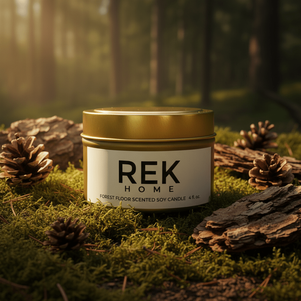 Forest Floor Soy Candle | Luxury Clean Beauty by REK Cosmetics