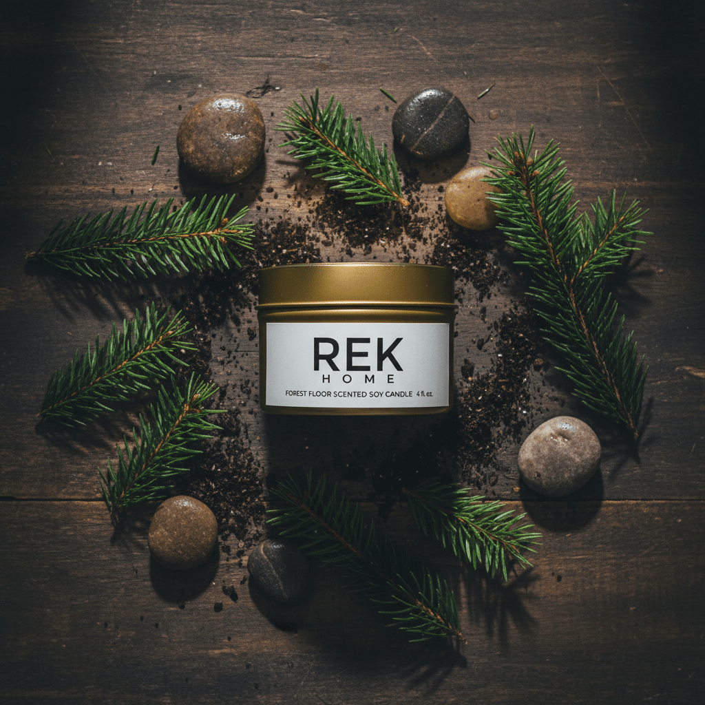 Forest Floor Soy Candle | Luxury Clean Beauty by REK Cosmetics