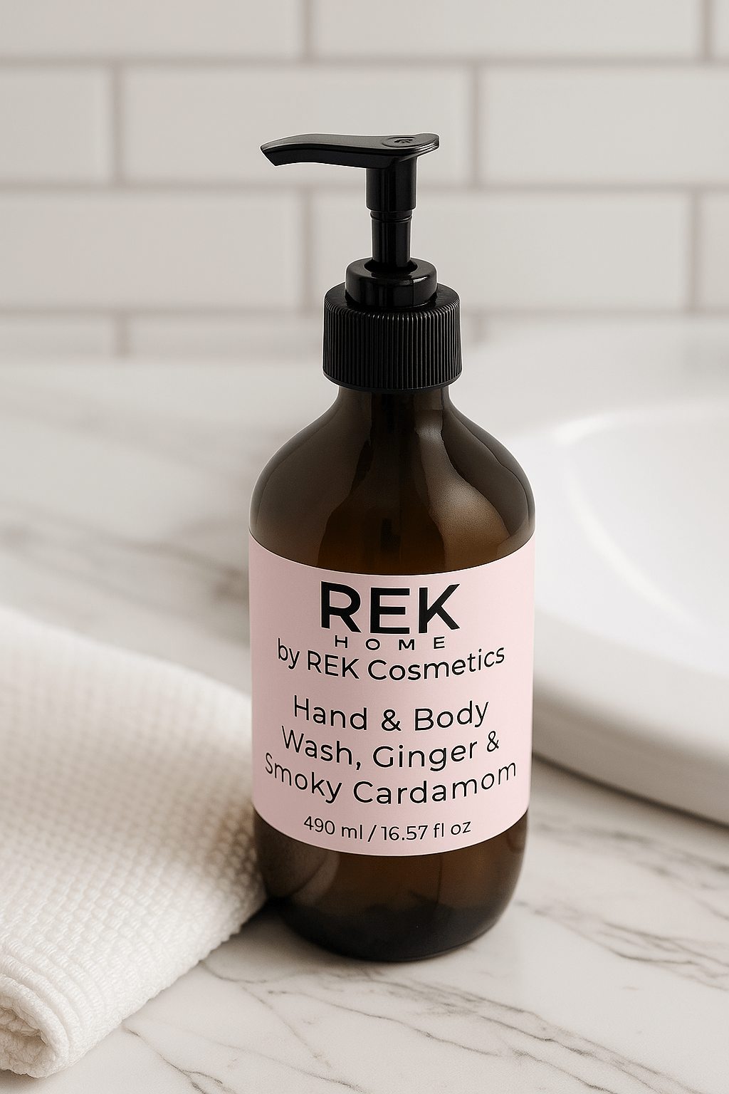 Ginger & Smoky Cardamom Hand & Body Wash | Luxury Clean Beauty by REK Cosmetics