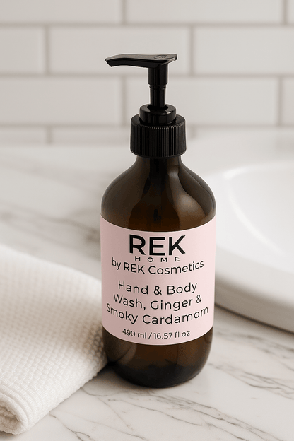 Ginger & Smoky Cardamom Hand & Body Wash | Luxury Clean Beauty by REK Cosmetics