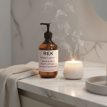 Ginger & Smoky Cardamom Hand & Body Wash | Luxury Clean Beauty by REK Cosmetics