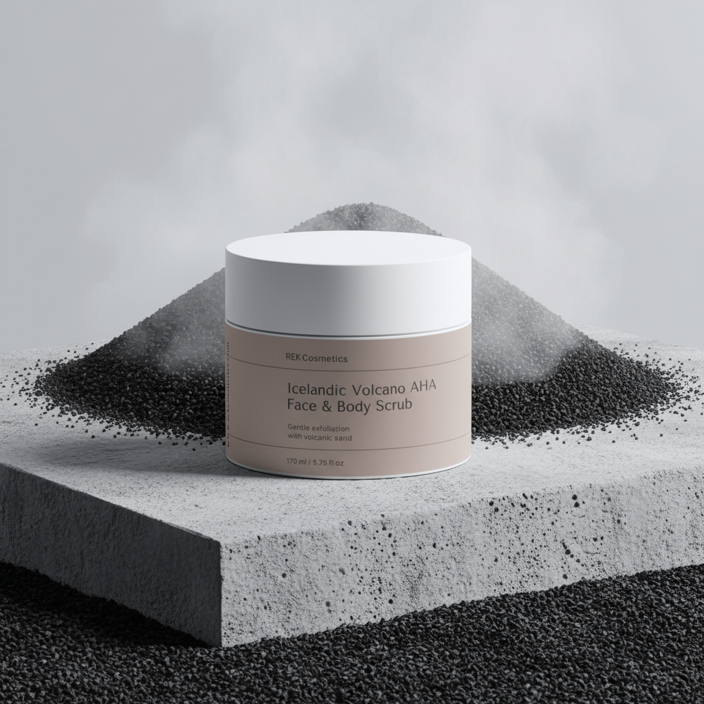 Icelandic Volcano AHA Face & Body Scrub | Luxury Clean Beauty by REK Cosmetics