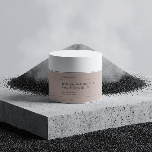 Icelandic Volcano AHA Face & Body Scrub | Luxury Clean Beauty by REK Cosmetics