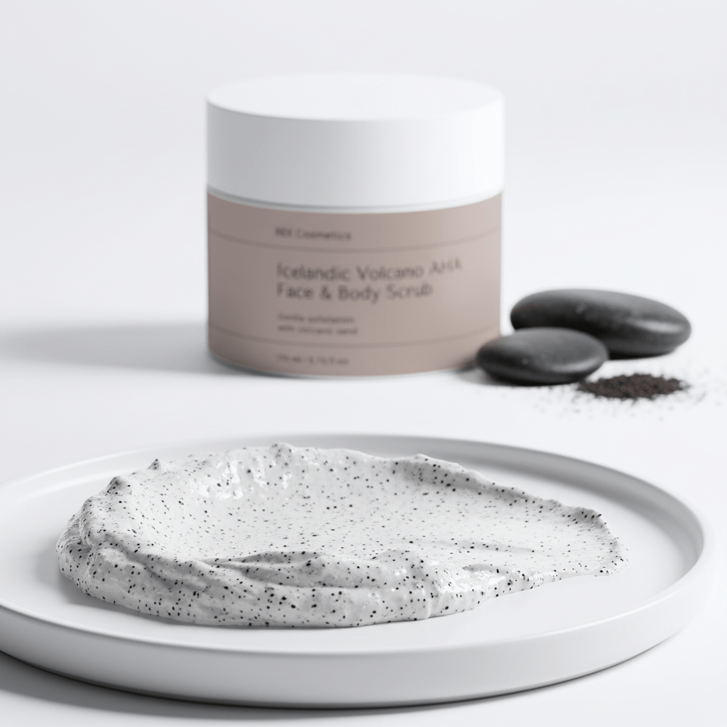 Icelandic Volcano AHA Face & Body Scrub | Luxury Clean Beauty by REK Cosmetics