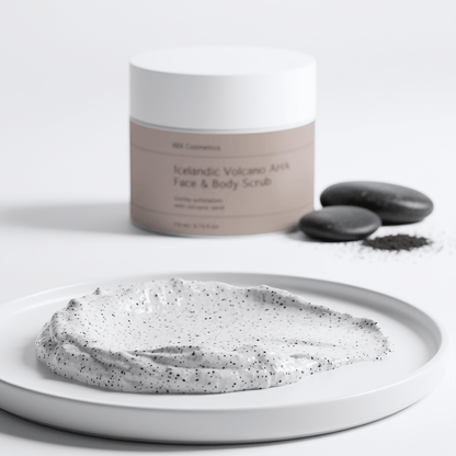 Icelandic Volcano AHA Face & Body Scrub | Luxury Clean Beauty by REK Cosmetics