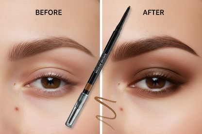 Medium Brown Brow Liner Before & After