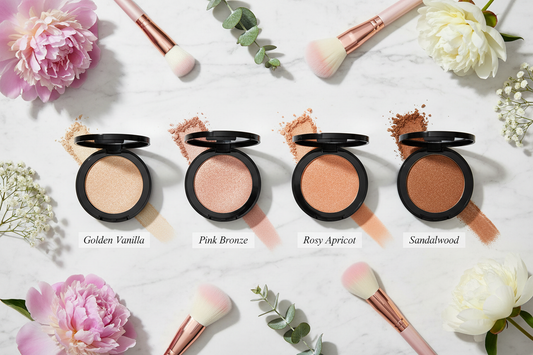 Molten Powders Flatlay - Labeled Shades