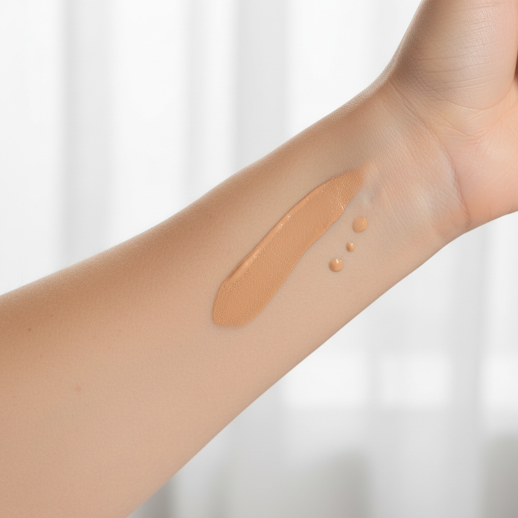 N35 Swatch on Lighter Skin Tone