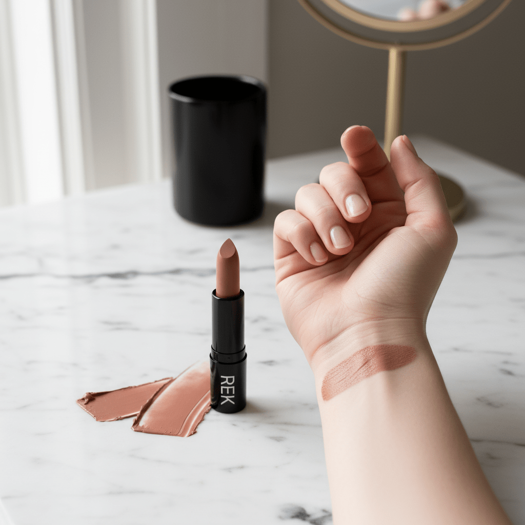Naughty Nude | Cream Lipstick | REK Cosmetics | Luxury Clean Beauty by REK Cosmetics
