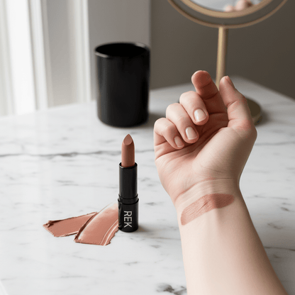 Naughty Nude | Cream Lipstick | REK Cosmetics | Luxury Clean Beauty by REK Cosmetics
