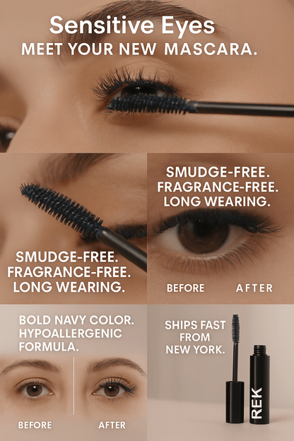 Navy Sensitive Mascara | REK Cosmetics | Luxury Clean Beauty by REK Cosmetics