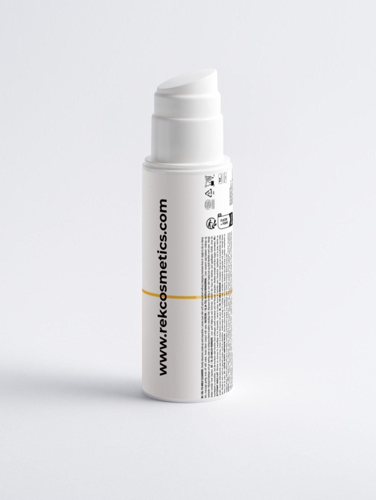 Oil-to-milk cleanser designed for sensitive skin, offering gentle and effective facial cleansing.