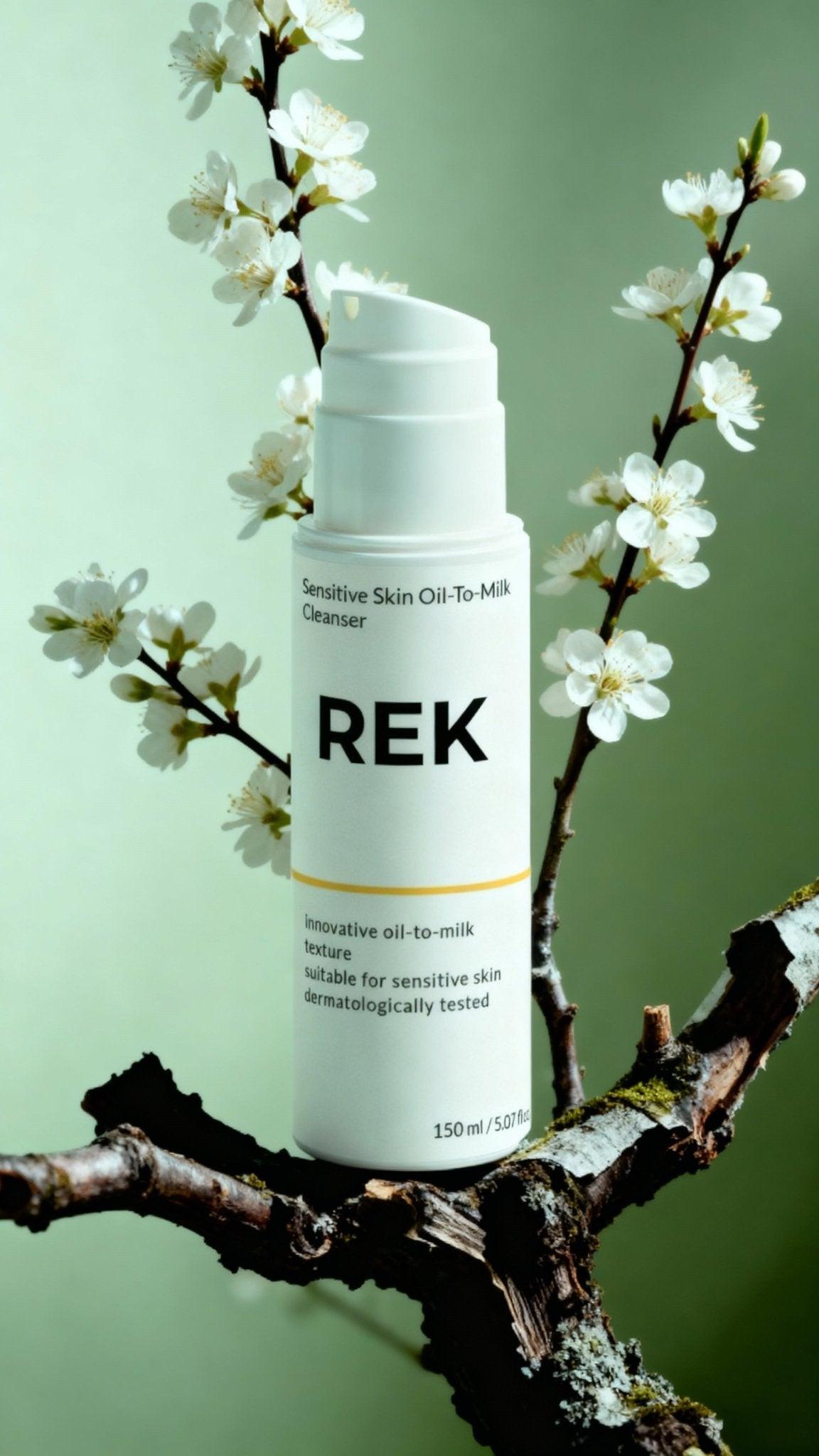 Oil-to-milk cleanser designed for sensitive skin, offering gentle and effective facial cleansing.