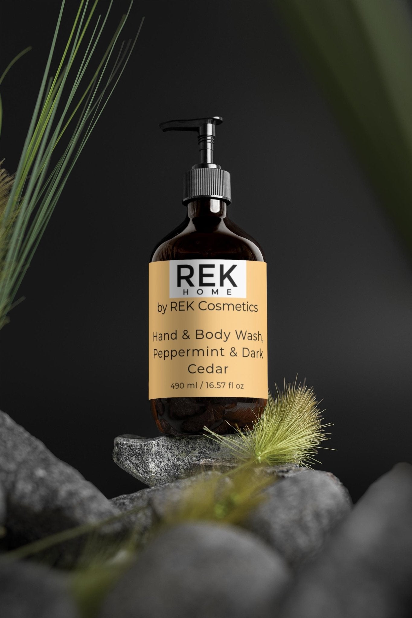Peppermint & Dark Cedar Hand & Body Wash | Luxury Clean Beauty by REK Cosmetics