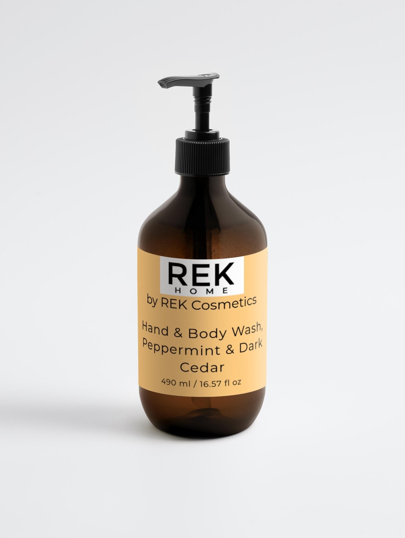 Peppermint & Dark Cedar Hand & Body Wash | Luxury Clean Beauty by REK Cosmetics