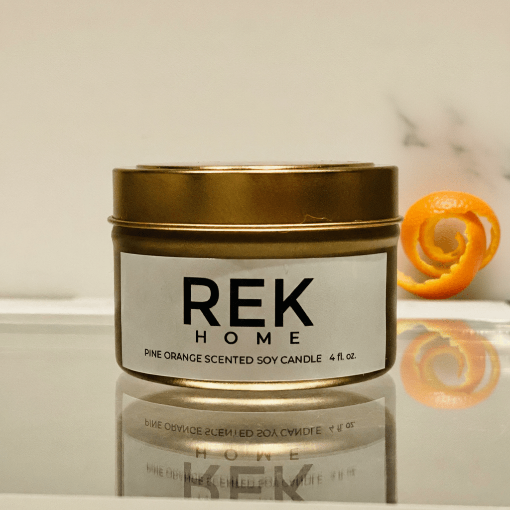 Pine Orange Soy Candle | Luxury Clean Beauty by REK Cosmetics