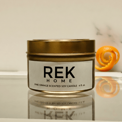 Pine Orange Soy Candle | Luxury Clean Beauty by REK Cosmetics