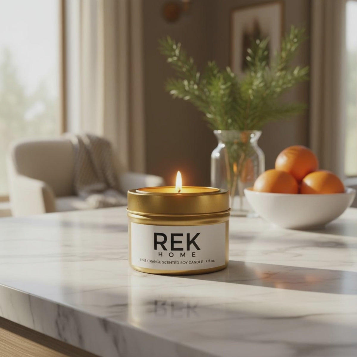 Pine Orange Soy Candle.
