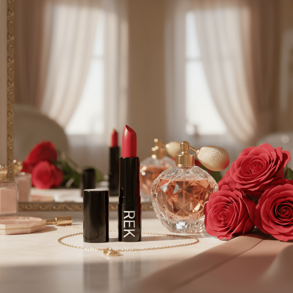 Red Carpet Red | Luxury Matte Lipstick | REK Cosmetics | Luxury Clean Beauty by REK Cosmetics