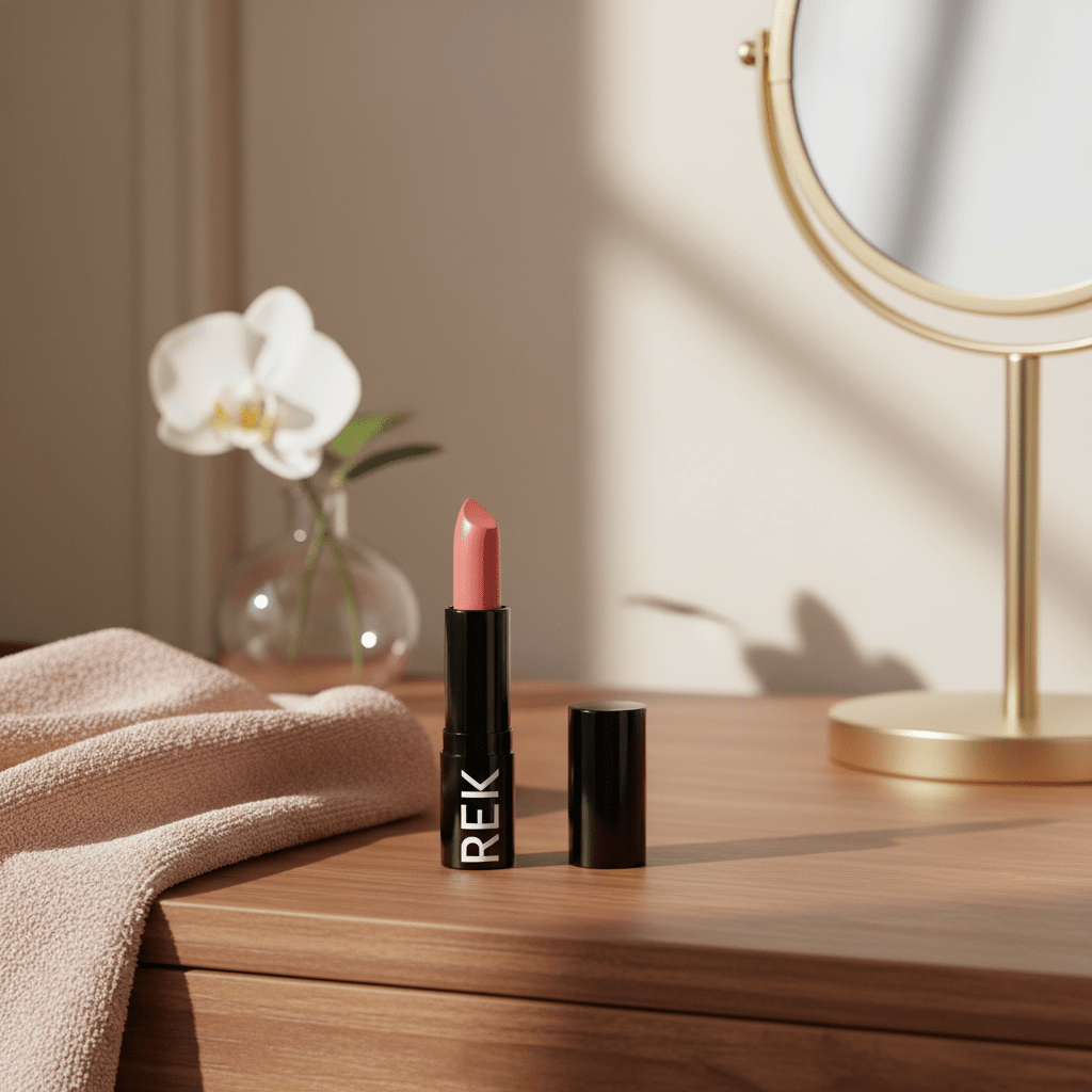 REK Vegan Lipstick – Harper | Long Lasting Matte Pink | Luxury Clean Beauty by REK Cosmetics