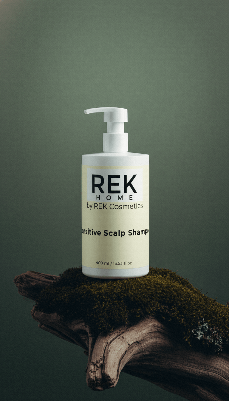 Sensitive Scalp Shampoo – Gentle, Nourishing Formula | Luxury Clean Beauty by REK Cosmetics