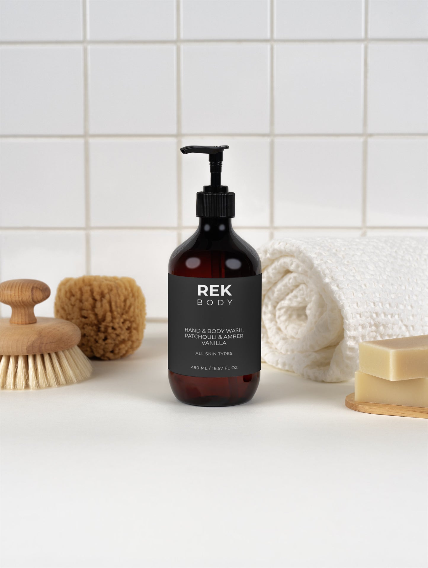 REK BODY Hand & Body Wash – Patchouli & Amber Vanilla