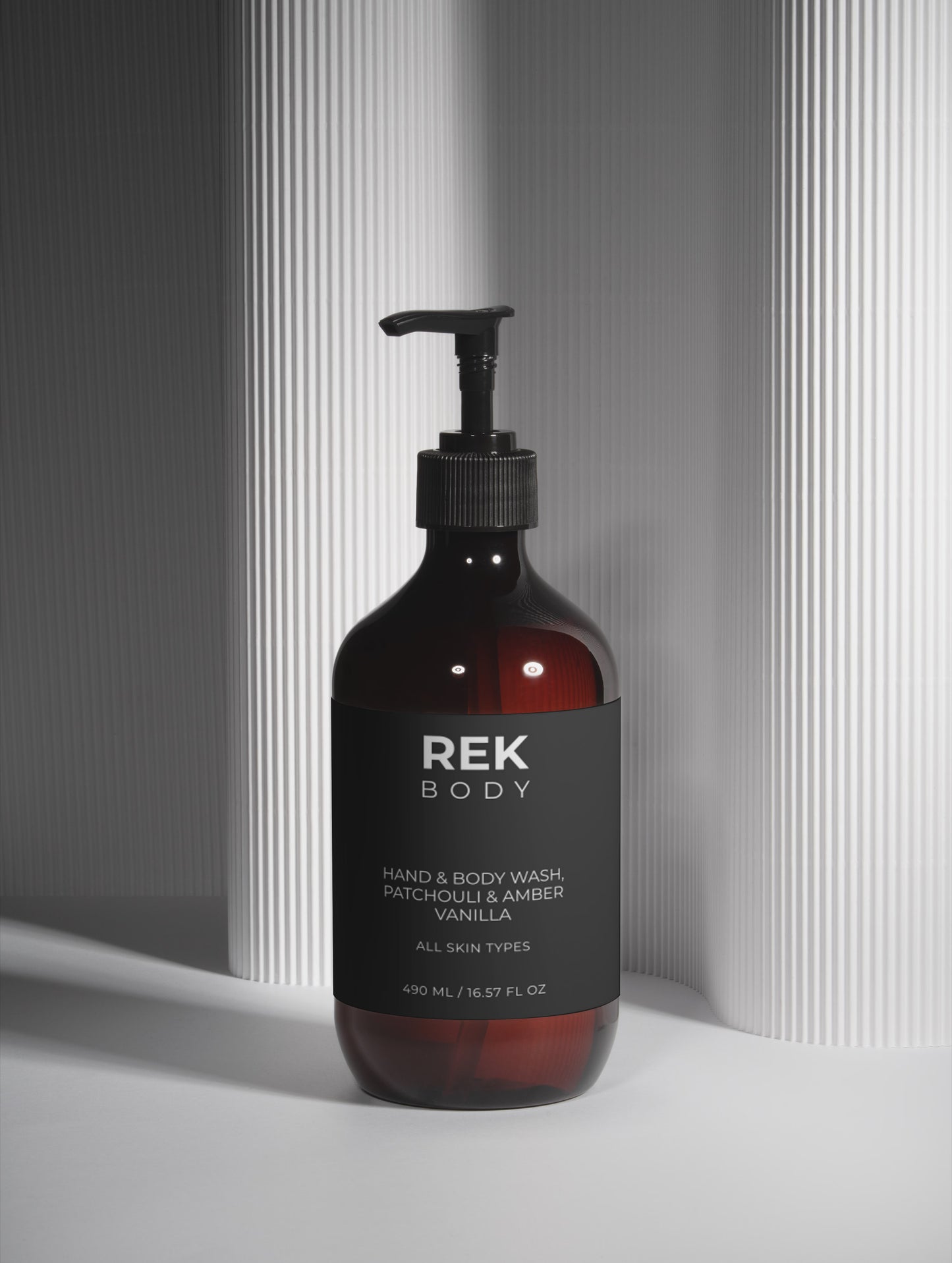 REK BODY Hand & Body Wash – Patchouli & Amber Vanilla