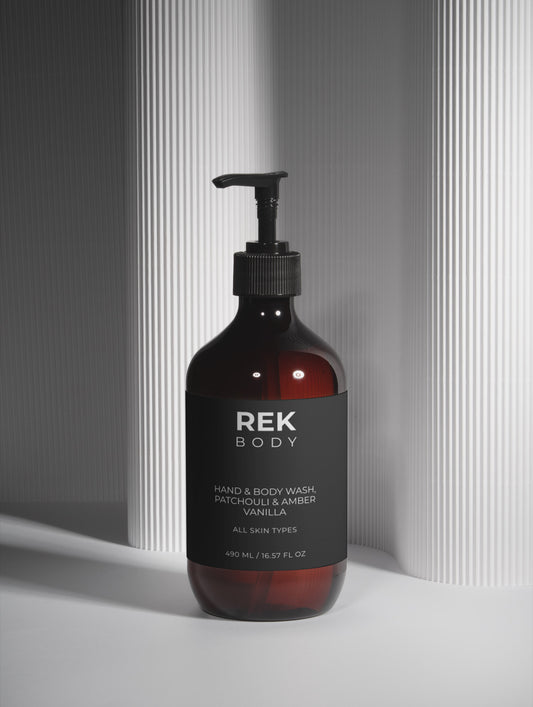 REK BODY Hand & Body Wash – Patchouli & Amber Vanilla