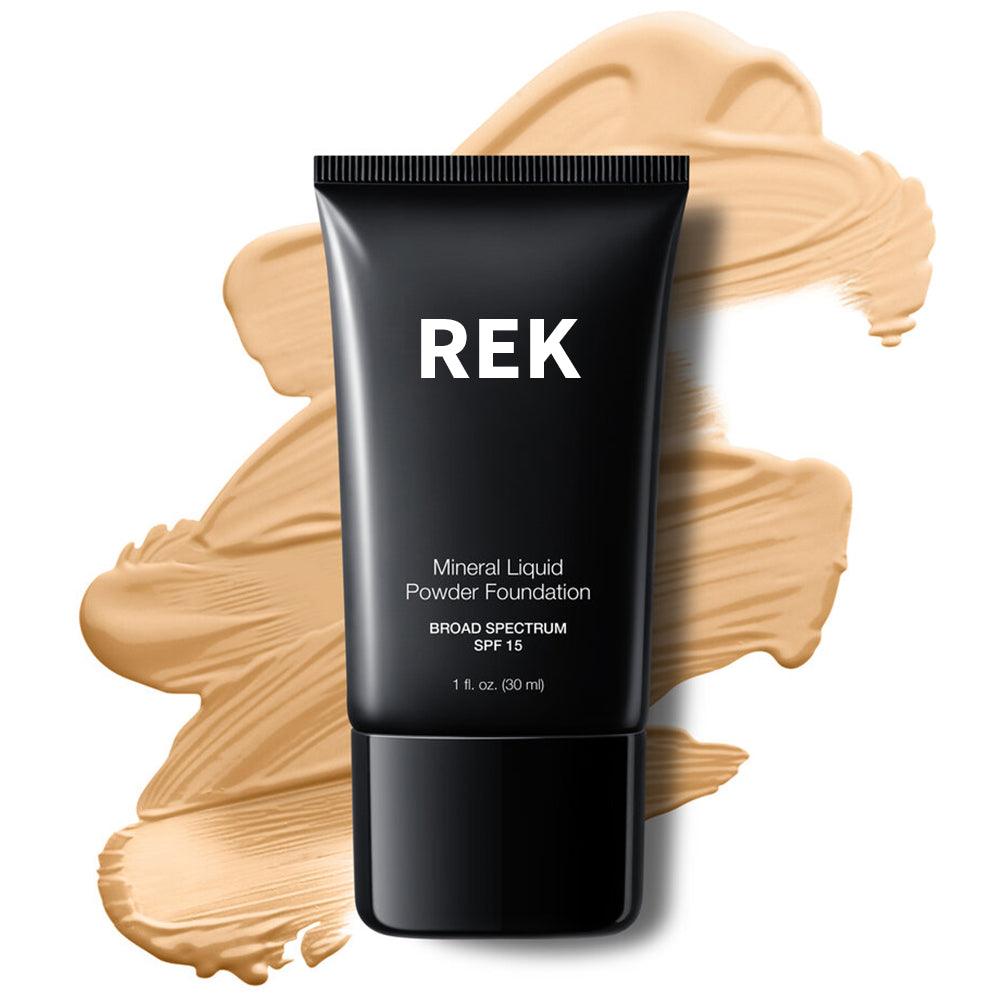Tender Beige | Mineral Liquid Powder Foundation with SPF 15 | REK Cosmetics | Luxury Clean Beauty by REK Cosmetics